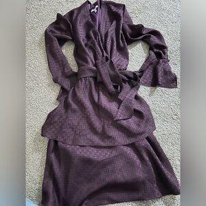 Joie Purple with black houndstooth Dress size XXS (Runs bigger)